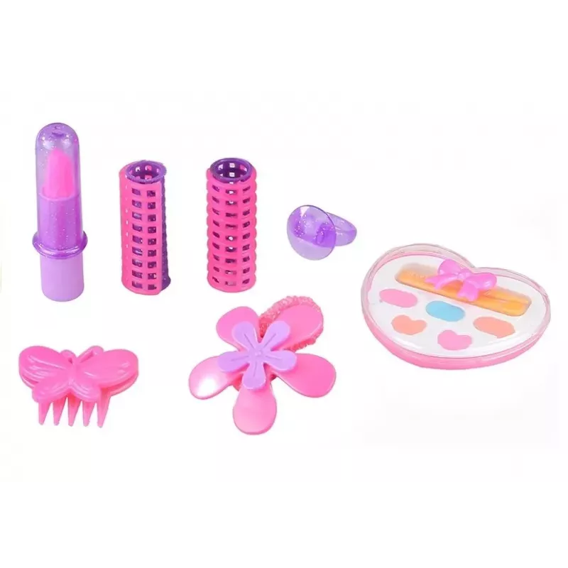 LEAN TOYS Mädchen Beauty-Set Haaraccessoires Set Realistischer Haartrockner in Tasche