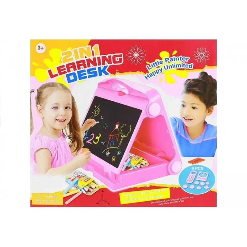 LEAN TOYS Foldable 2in1 Blackboard - Chalk & Marker