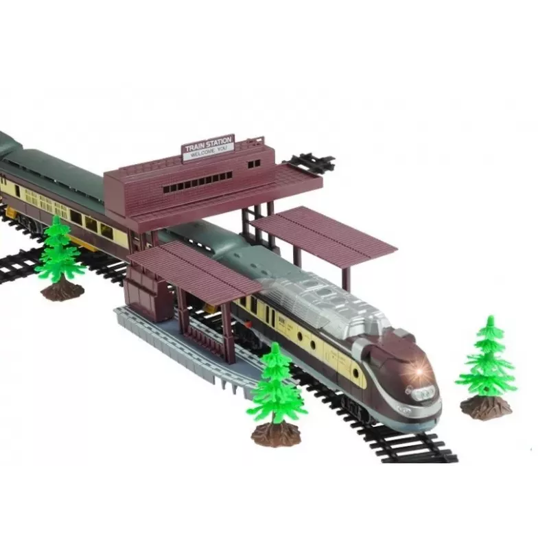 LEAN TOYS Fenfa Elektrischer Zugset 5 Waggons Zubehör