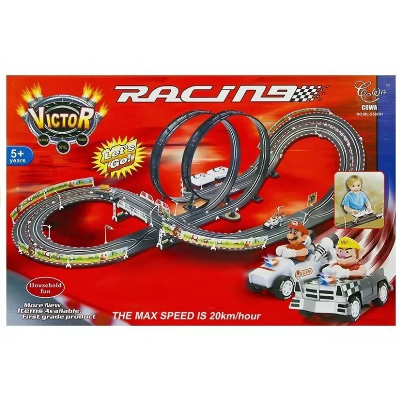 Carrera Mario Kart 8 Slot Car Rennbahn Set mit 2 Autos (Mario & Luigi) 5,3 m