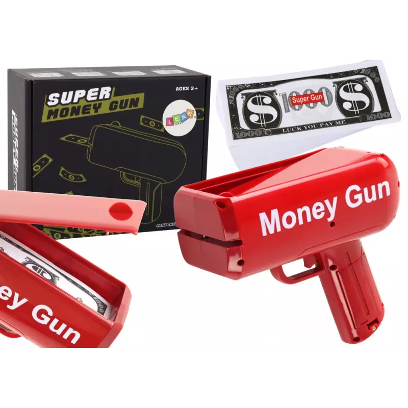 LEAN TOYS Geldkanone Schießender Roter Werfer Geldkanone Banknoten