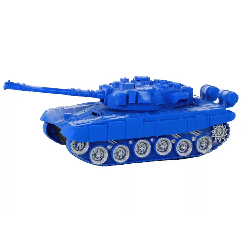 LEAN TOYS R/C Panzer ferngesteuert mit Licht und Sound Blau 1:18 27MHz