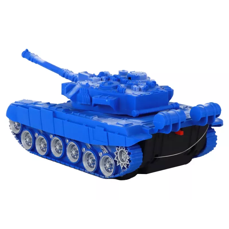 LEAN TOYS R/C Panzer ferngesteuert mit Licht und Sound Blau 1:18 27MHz