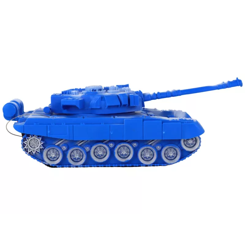 LEAN TOYS R/C Panzer ferngesteuert mit Licht und Sound Blau 1:18 27MHz