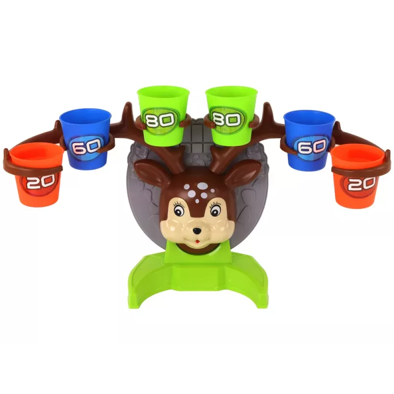 LEAN TOYS Arcade-Spiel Ballwurf auf Hirsch-Ziel