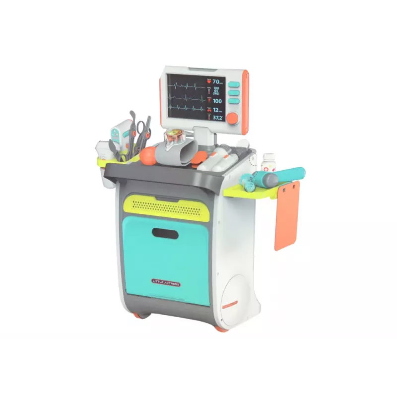 LEAN TOYS Little Doctor's Set Arztwagen Röntgen EKG Zubehör Licht Sound 36-teilig