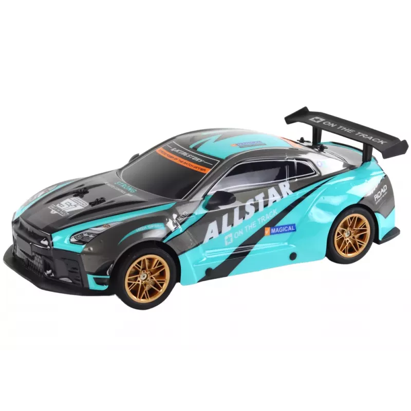 LEAN TOYS Großer ferngesteuerter Sportwagen 1:10 Türkis und Schwarz