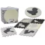 LEAN TOYS Soft Puzzle Mat Contrasting Educational EVA Foam Gray 28 pieces