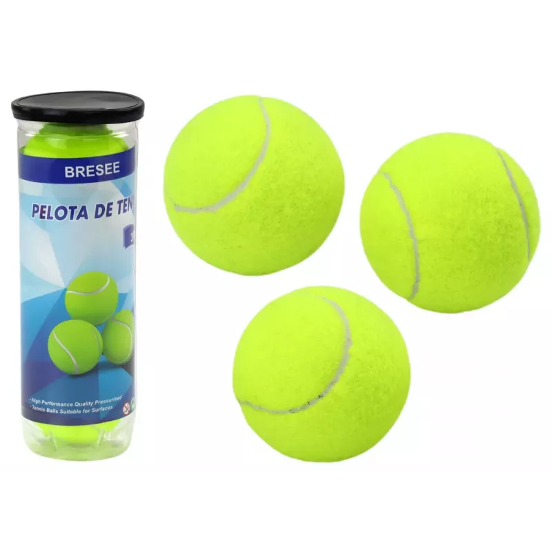 LEAN TOYS Tennisbälle Gelb Tennissball Set mit 3 Stk.