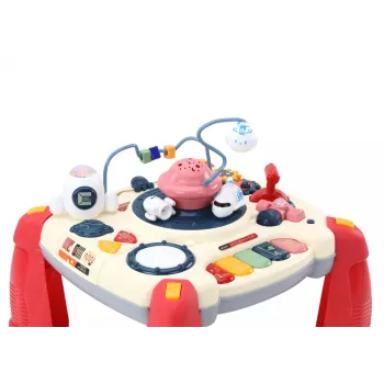 LEAN TOYS Interaktiver Lerntisch Kinder-Panel-Klavier Space Red