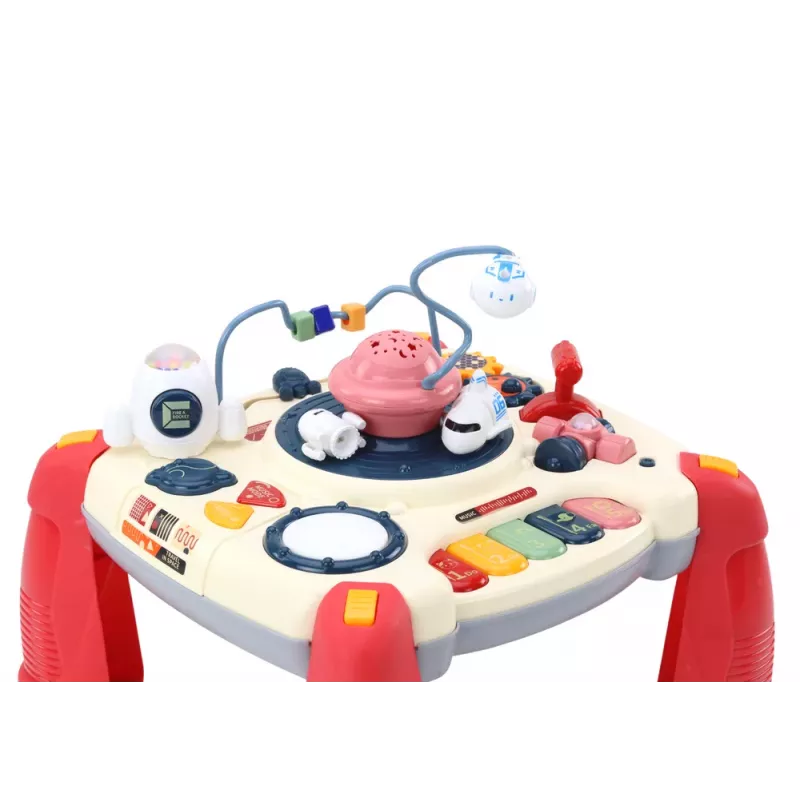 LEAN TOYS Interaktiver Lerntisch Kinder-Panel-Klavier Space Red