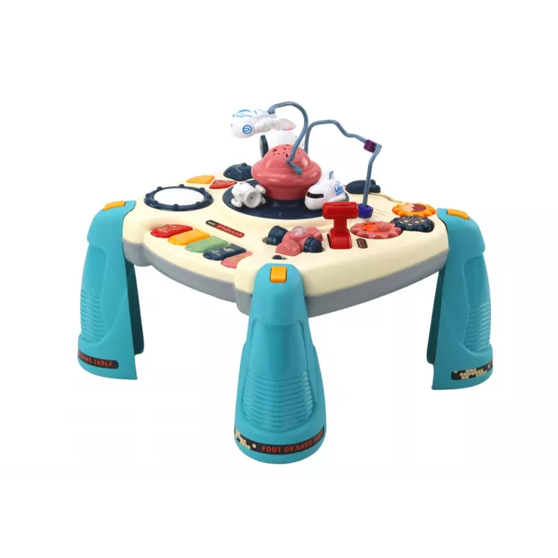 LEAN TOYS Interaktiver Lerntisch Kinder-Panel-Klavier Space Blue