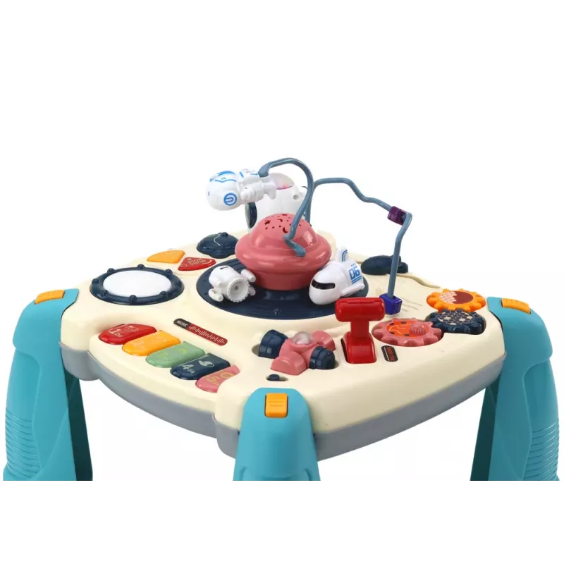 LEAN TOYS Interaktiver Lerntisch Kinder-Panel-Klavier Space Blue