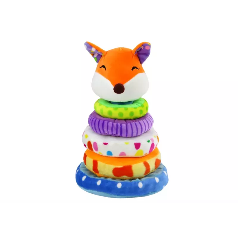LEAN TOYS Plüsch-Pyramide Fuchs Lern-Maskottchen Bunt 27 cm