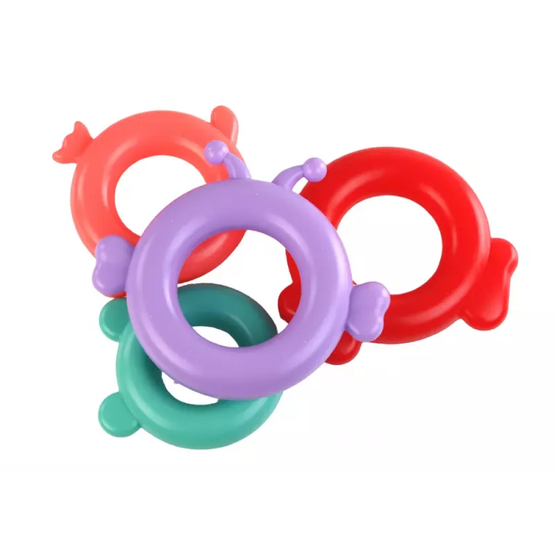 LEAN TOYS Pyramid Unicorn Puzzle 8 Circles Colorful 29cm x 14cm x 14cm