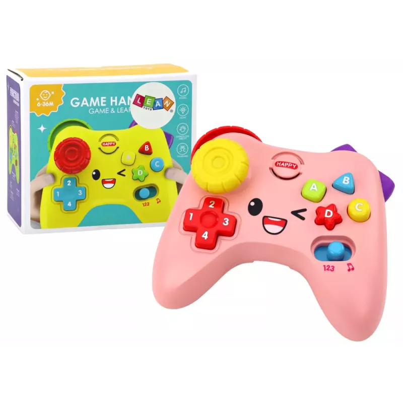 LEAN TOYS Interactive Pad Lernkonsole mit Licht und Sound Pink