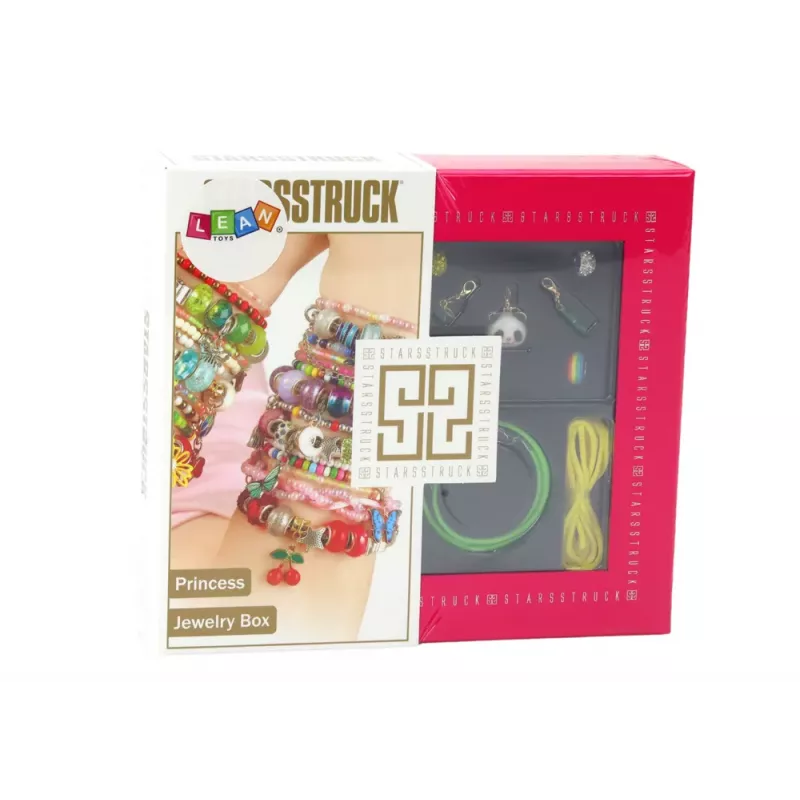 LEAN TOYS Set zur Herstellung von Schmuckarmbändern, Perlen und Anhängern