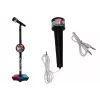 LEAN TOYS Mikrofon mit Ständer für Kinder Karaoke Verstellbare Lichter Schwarz