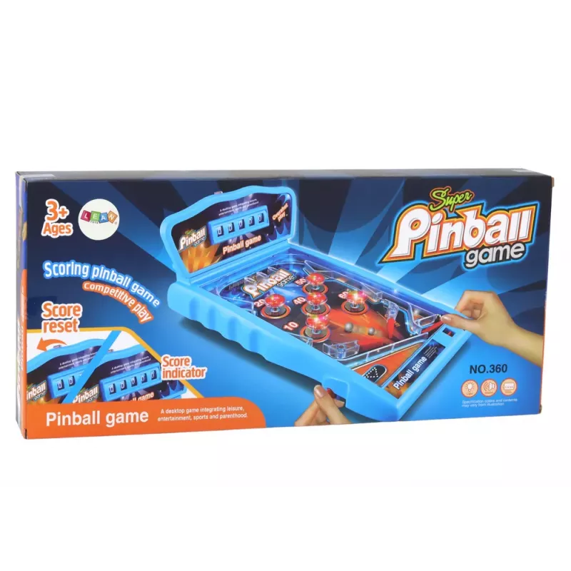 LEAN TOYS Pinball Arcade Game mit Lichtern, Sounds und Anzeigetafel