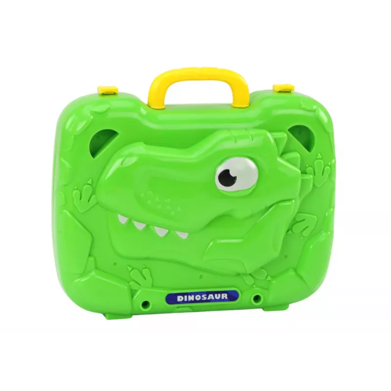 LEAN TOYS Tisch-Koffer DIY Set Puzzle Bausteine Dinosaurier Schraubendreher 249 Teile