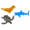 LEAN TOYS Figuren-Set Meerestiere Unterwasser Pinguin Hai Krabbe 10 Stk.
