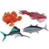LEAN TOYS Figuren-Set Meerestiere Ozeanfische Tintenfisch 4 Teile