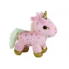 LEAN TOYS Unicorn Plush Sleeping Animal Lullaby Pink With Stars Set