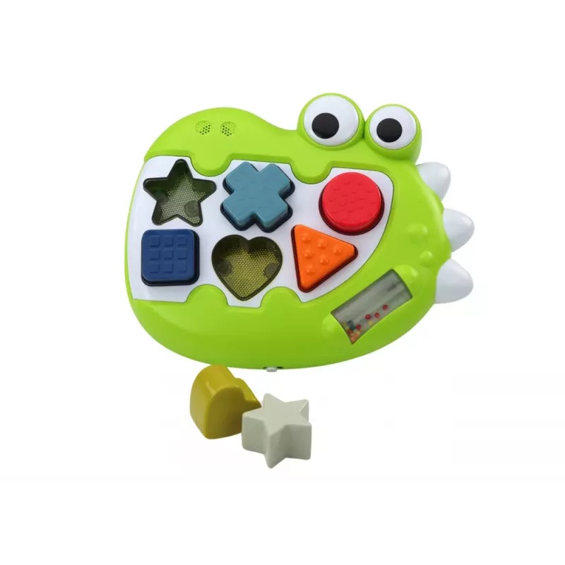 LEAN TOYS Sensorischer Dinosaurier-Sortierer mit Melodien Puzzle für die Kleinsten