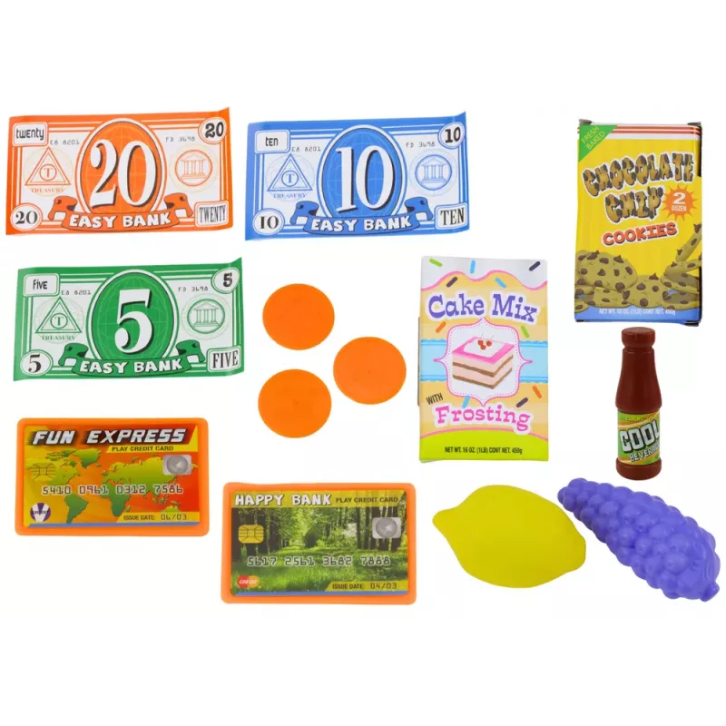 LEAN TOYS Set Donut Shop Confectionery Cash Register Microwave