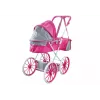 LEAN TOYS Puppenwagen Metall Tasche Große Räder Pink