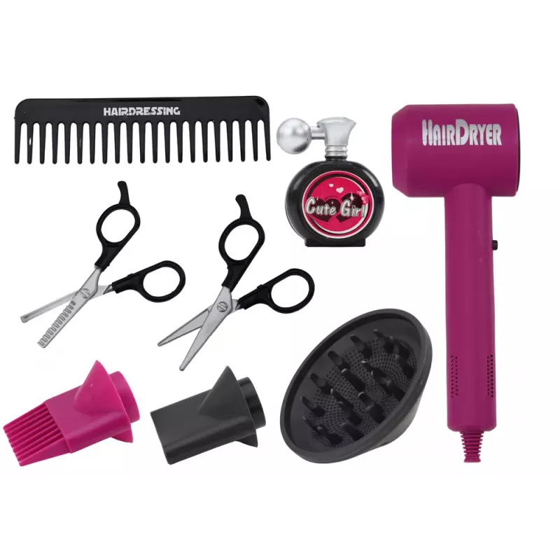 LEAN TOYS Friseurset Beauty Salon Friseur Föhn 10-teilig