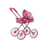 LEAN TOYS Puppenwagen Große Räder Klappbar Pink Muster