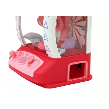LEAN TOYS Mini-Krangelmaschine zum Greifen von Puppen, Gadgets, Plüschtieren, Bällen - Pink