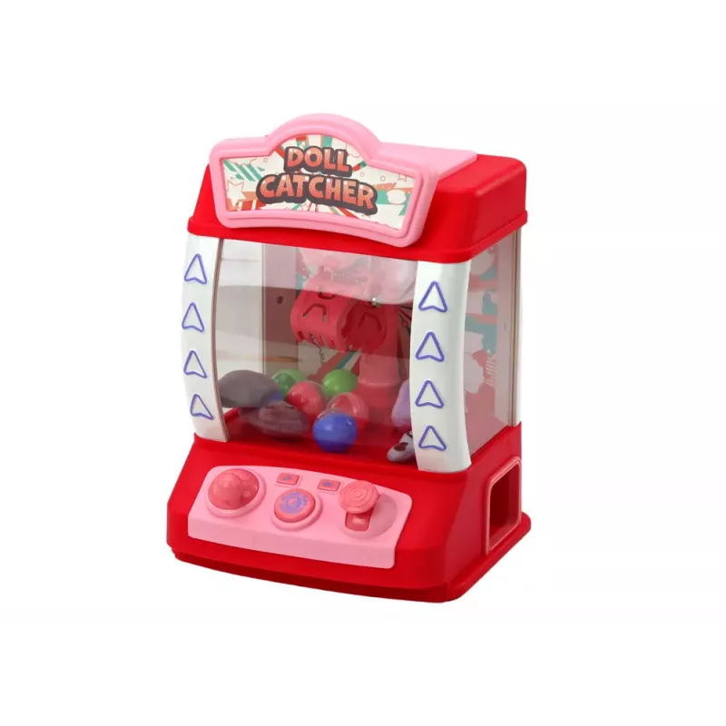 LEAN TOYS Mini-Krangelmaschine zum Greifen von Puppen, Gadgets, Plüschtieren, Bällen - Pink