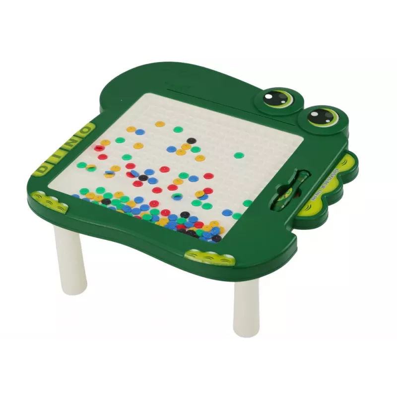 LEAN TOYS Dinosaurier Pädagogische Magnettafel Tischpad Puzzle Grün