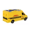 LEAN TOYS Lieferwagen 1:16 Reibungsantrieb mit Türen zum Öffnen, Licht und Sound, Gelb