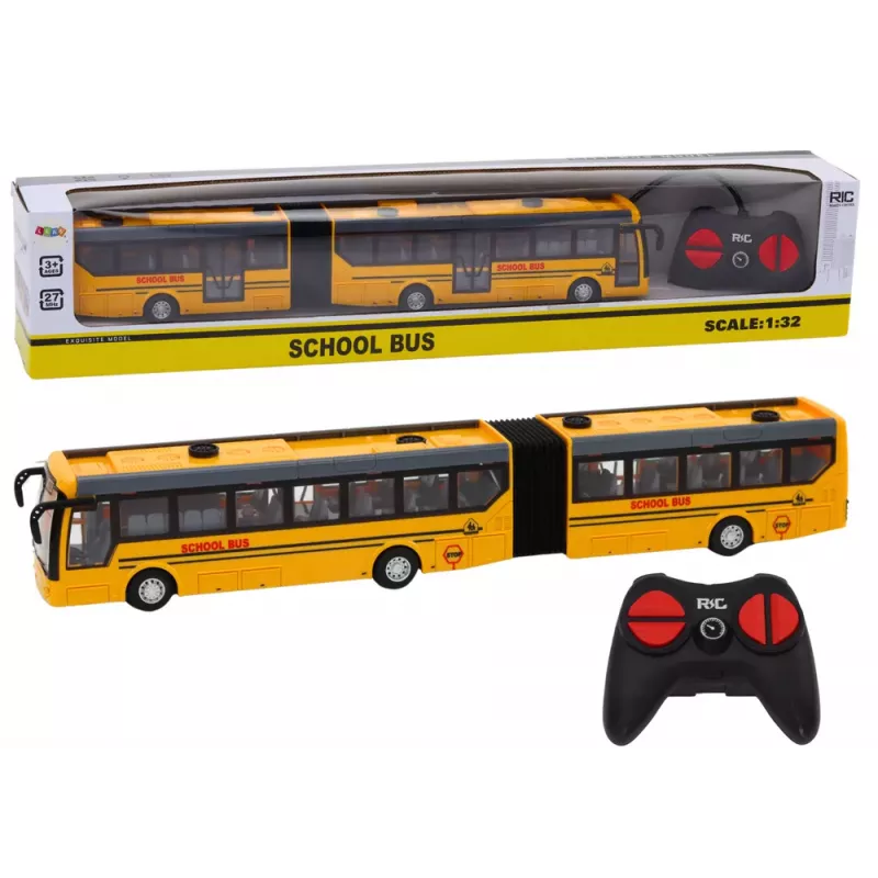 LEAN TOYS RC-Gelenk-Schulbus 1:32 Gelb
