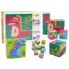 LEAN TOYS Lernpuzzle 6in1 Würfelpuzzle 6 Bilder Dinosaurier 9 El.