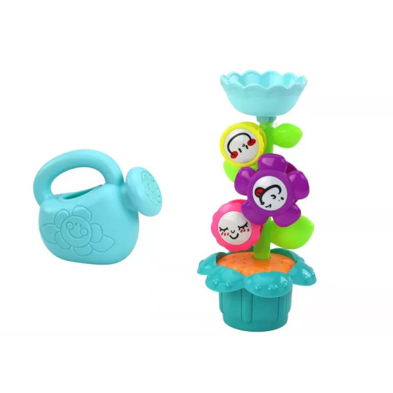 LEAN TOYS Badespielzeug Bunte Blumen Gießkanne