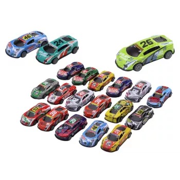 LEAN TOYS Set Spielzeugautos, Sport-Rennwagen 1:64, 20 Stk.