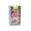 LEAN TOYS Babypuppe mit gestreiftem Pullover, Mütze, Schal und Accessoires, Pink