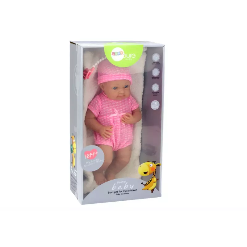 LEAN TOYS Baby Doll in Pink Clothes, Hat, Pacifier, and Blanket