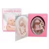 LEAN TOYS Babypuppe im Hasen-Tragetuch in rosa kariertem Outfit