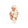 LEAN TOYS Babypuppe in Trage mit Hasen-Outfit, Beige