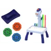 LEAN TOYS Mini Projektor Tetris Tisch 2in1 Blue Unicorn