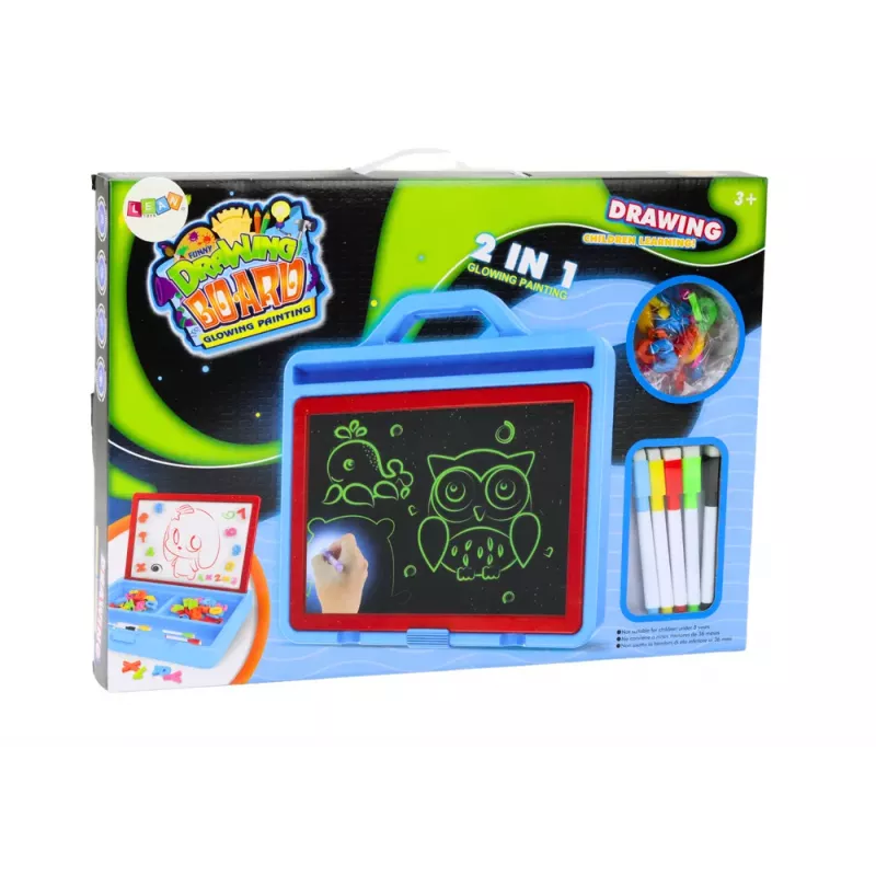 LEAN TOYS Zeichenbrett Light Painting 2in1 Magnetisch