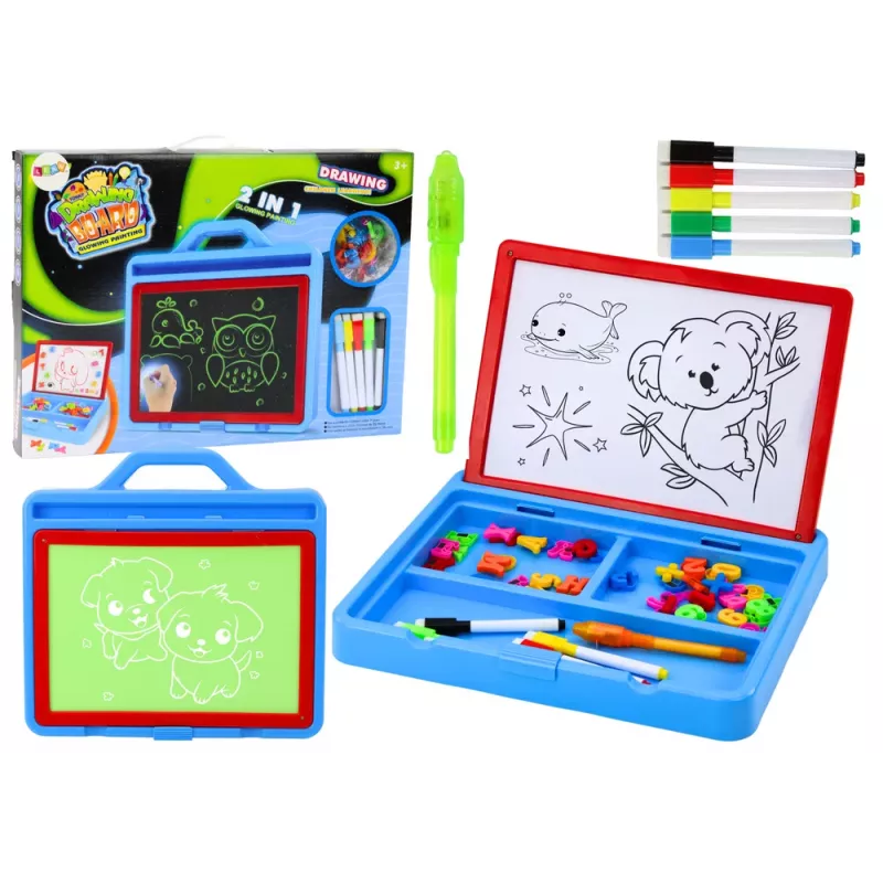 LEAN TOYS Zeichenbrett Light Painting 2in1 Magnetisch