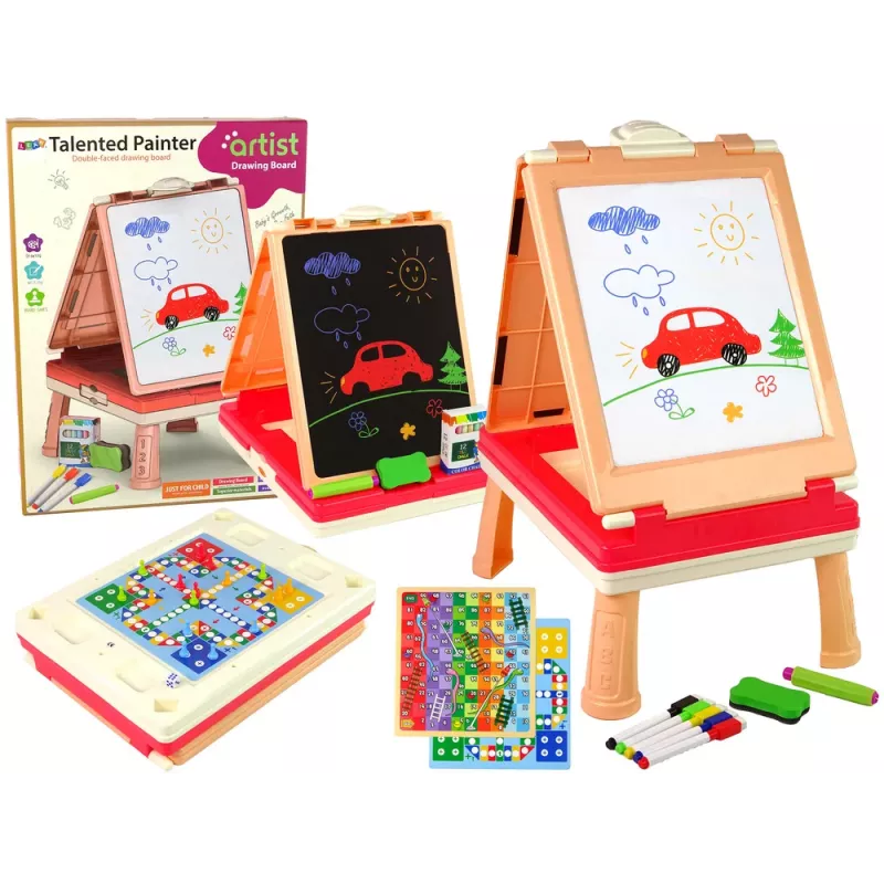 LEAN TOYS 3in1 Multifunktionaler Doppelseitiger Chinesischer Spieltisch - Mahjong, Karten- & Brettspiele, Klappbar, Grüner Filz