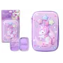 LEAN Large 3D Unicorn Pencil Case, Foldable, Purple, 23x15x5 cm