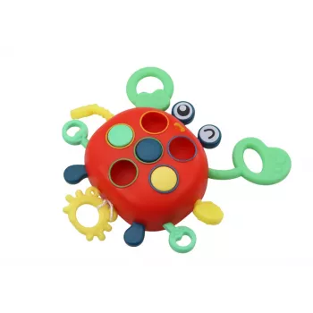 LEAN TOYS Krabben-Sensorik-Spielzeug interaktiv pädagogisch für Kinder Beißring